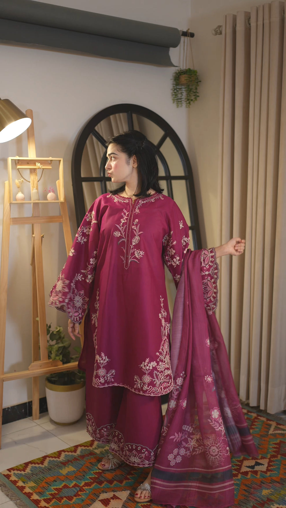 Husna 3pc Embroidered Dress