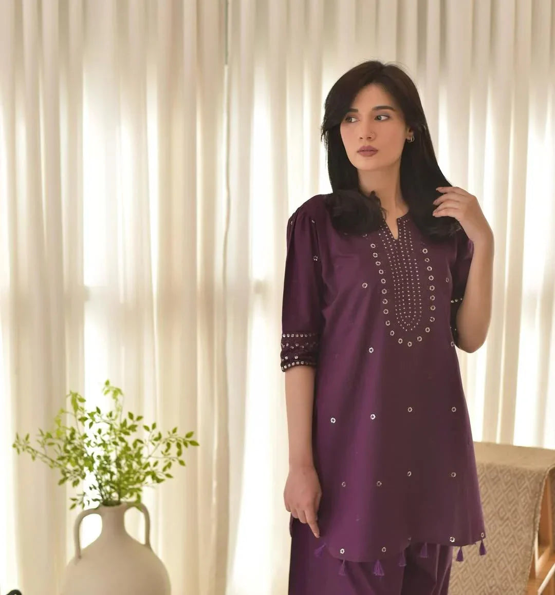 Anya 3pc Embroidered(Farshi Shalwar)