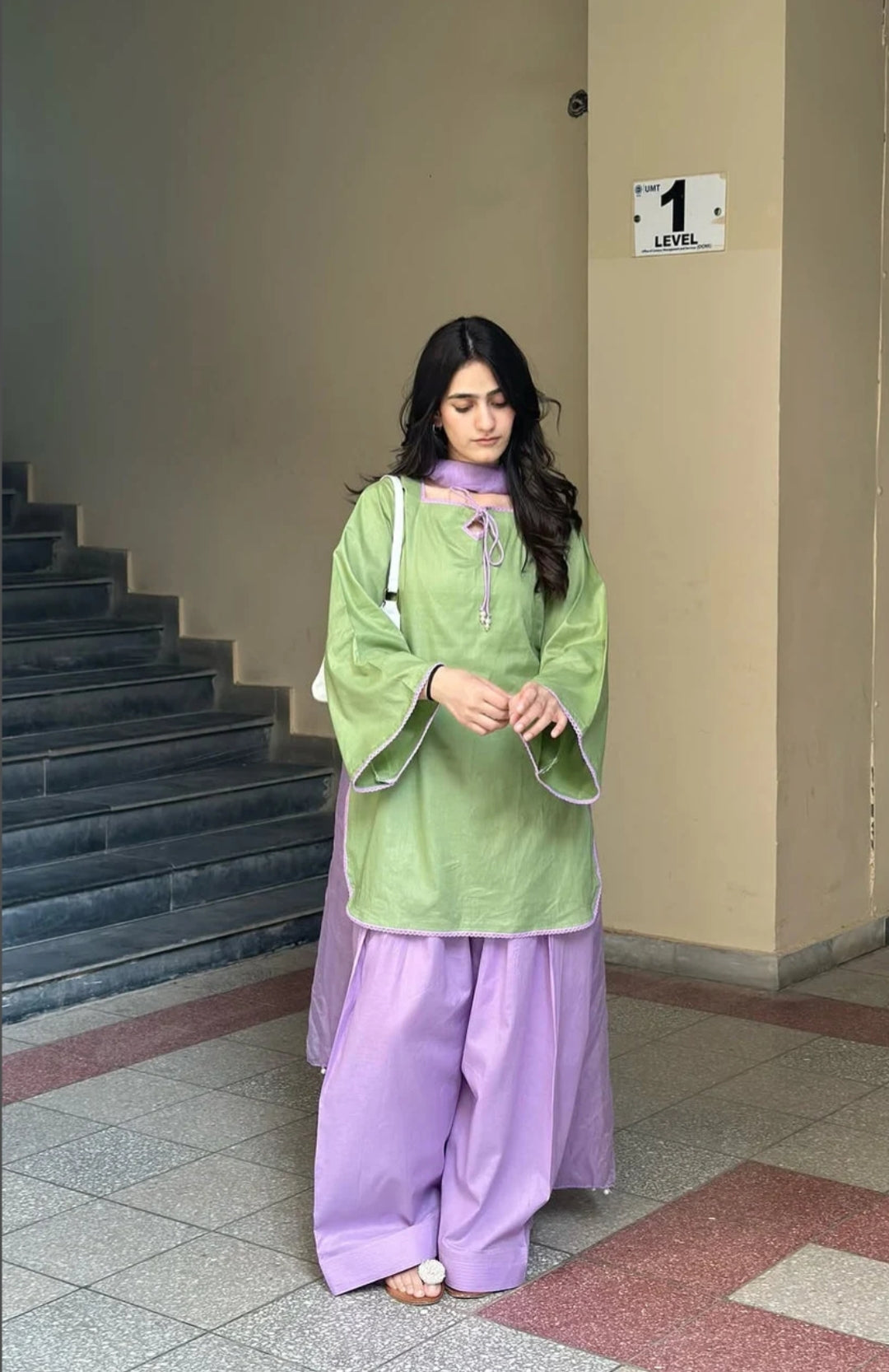 Green Parrot 3pc Dress(Farshi Shalwar)