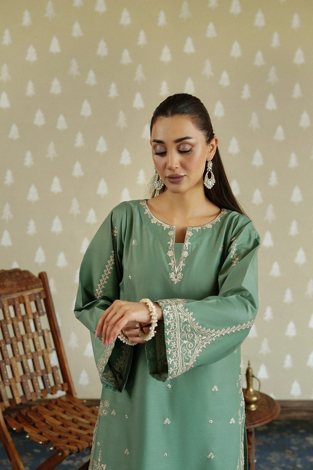 Adda 2pc Embroidered Dress(Farshi Shalwar)