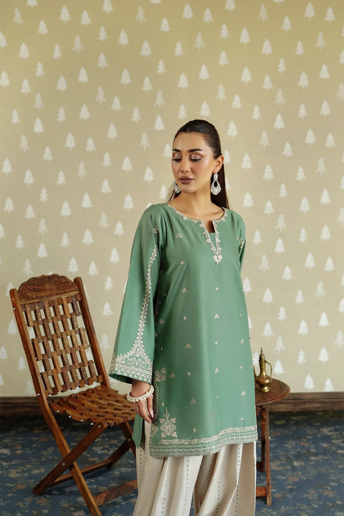 Adda 2pc Embroidered Dress(Farshi Shalwar)