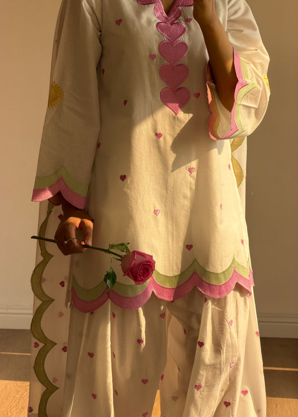 Melvion 3pc Embroidered Dress (Farshi Shalwar)