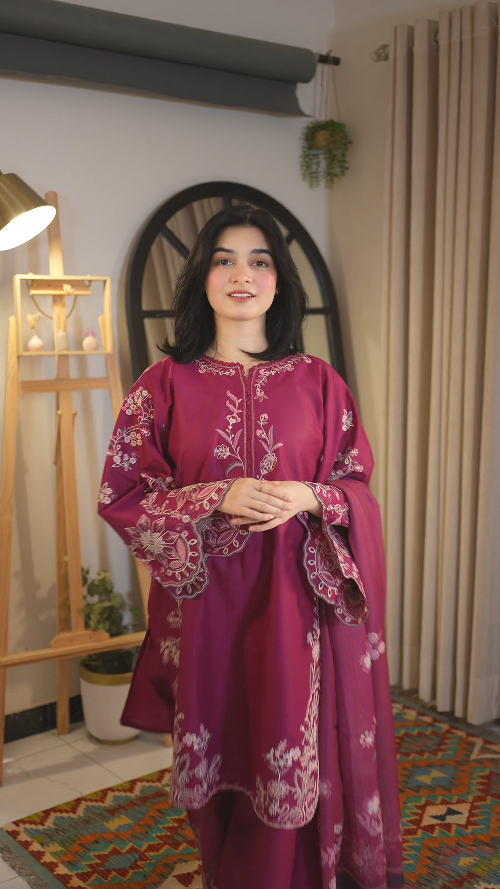 Husna 3pc Embroidered Dress