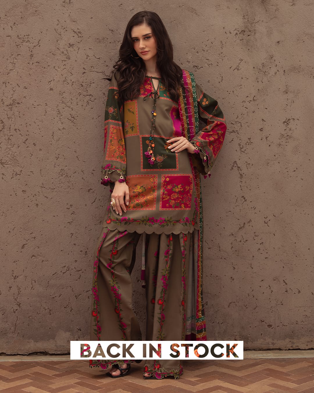 Zunaira Printed 3pc dress